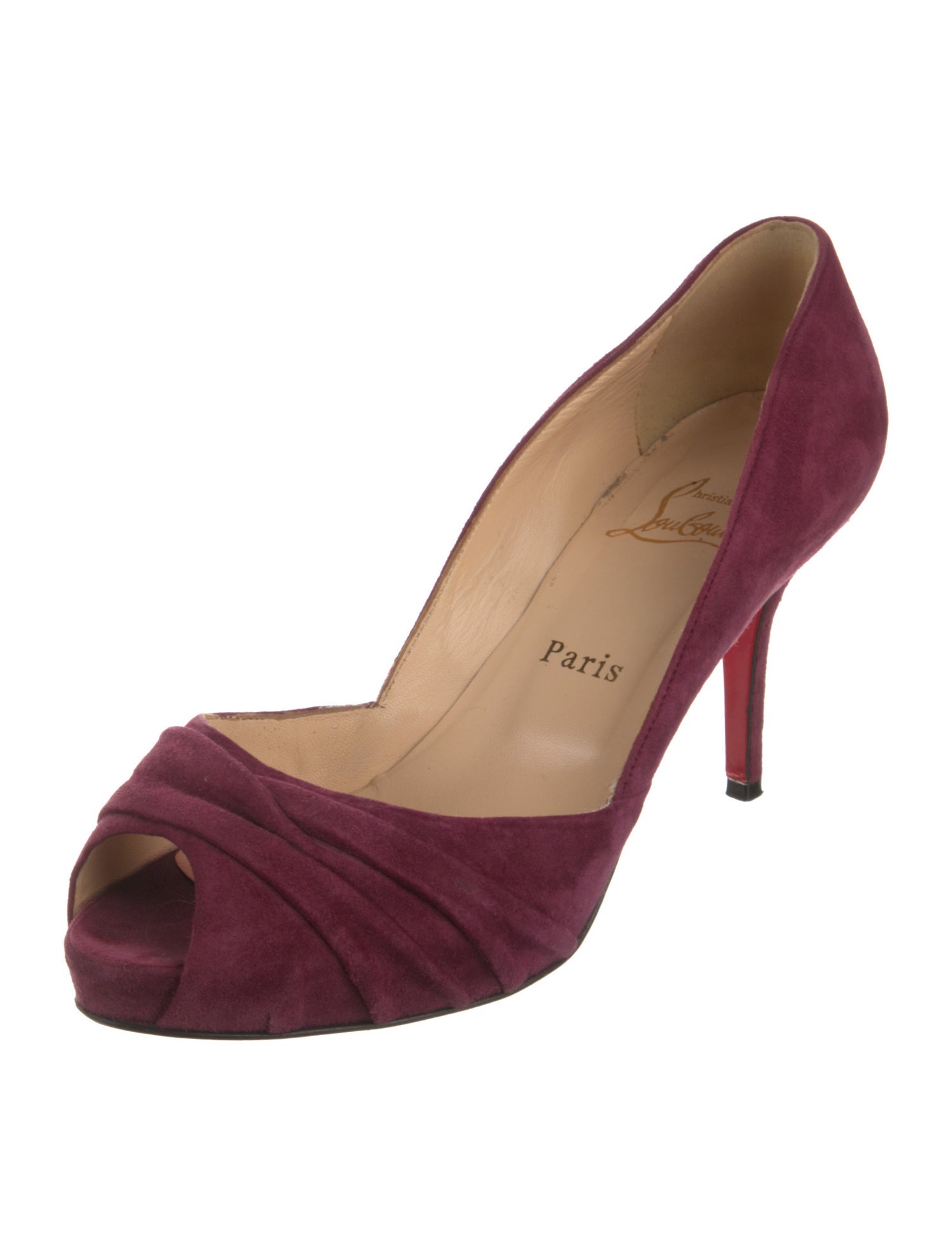Christian Louboutin Suede D'Orsay Pumps