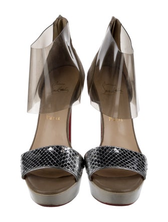 Christian Louboutin Dufoura Snakeskin Sandals