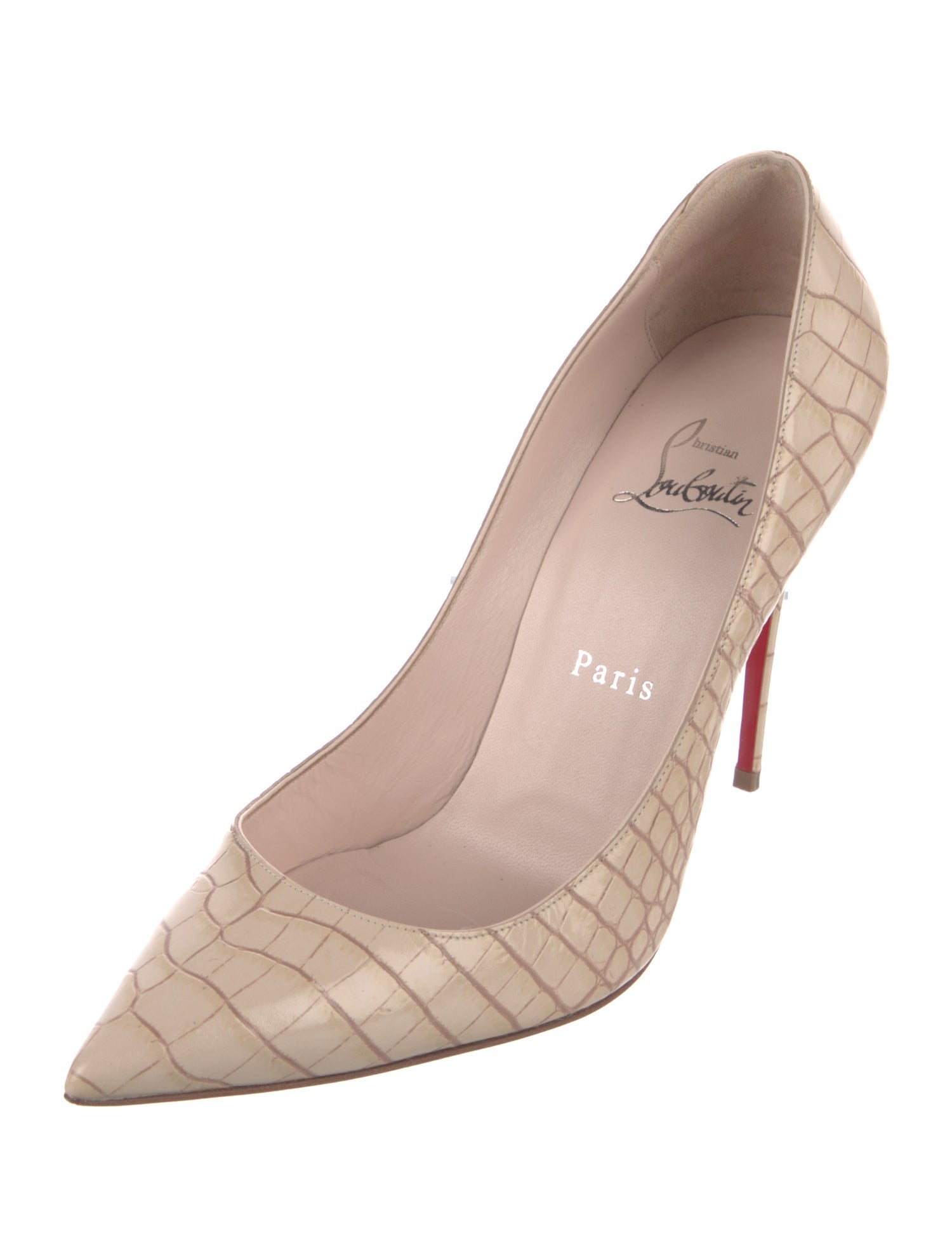 Christian Louboutin Embossed Leather Pumps