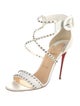 Christian Louboutin Spike Accents Leather Sandals