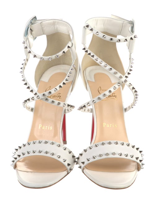 Christian Louboutin Spike Accents Leather Sandals