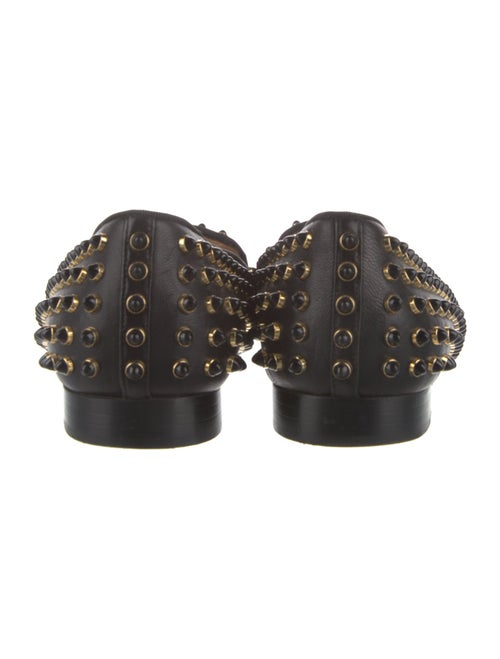 Christian Louboutin Spike Accents Leather Loafers