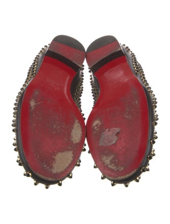 Christian Louboutin Spike Accents Leather Loafers