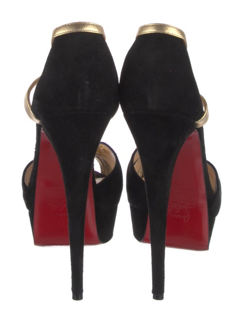 Christian Louboutin Suede T-Strap Pumps