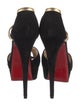 Christian Louboutin Suede T-Strap Pumps