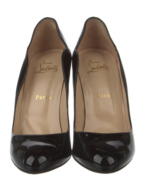 Christian Louboutin Patent Leather Scalloped Accent Pumps