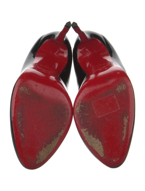 Christian Louboutin Patent Leather Scalloped Accent Pumps