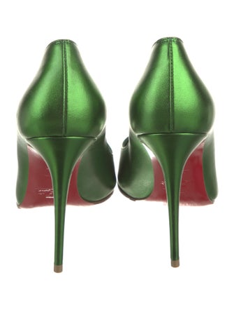 Christian Louboutin Leather Scalloped Accent Pumps