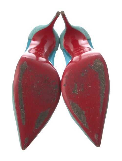 Christian Louboutin Suede Mesh Accents Pumps