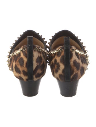 Christian Louboutin Spike Accents Ponyhair Pumps