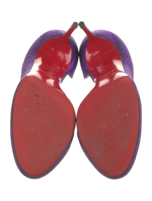 Christian Louboutin Glitter Glitter Accents D'Orsay Pumps