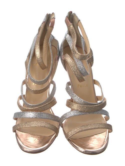 Christian Louboutin Glitter Glitter Accents Gladiator Sandals