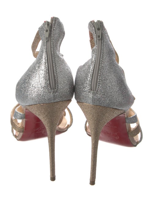Christian Louboutin Glitter Glitter Accents Gladiator Sandals