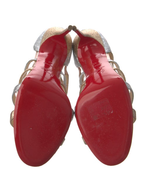 Christian Louboutin Glitter Glitter Accents Gladiator Sandals