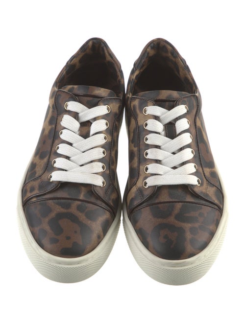 Christian Louboutin Leather Animal Print Sneakers