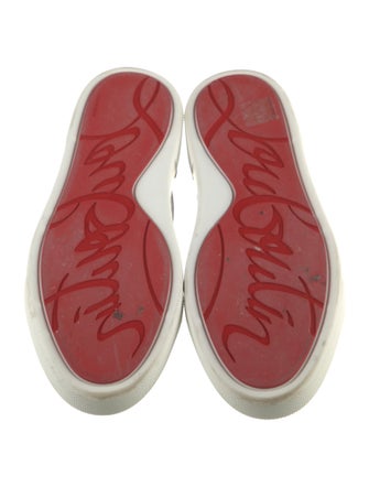 Christian Louboutin Leather Animal Print Sneakers