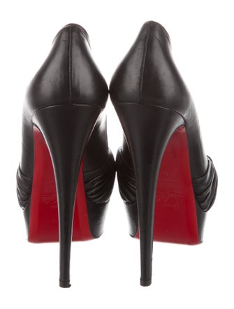 Christian Louboutin Leather Cutout Accent Pumps