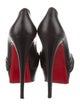 Christian Louboutin Leather Cutout Accent Pumps
