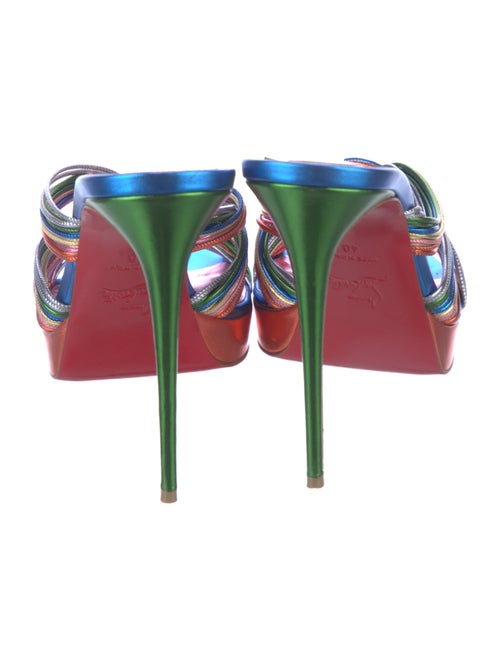 Christian Louboutin Leather Printed Slides