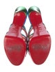 Christian Louboutin Leather Printed Slides