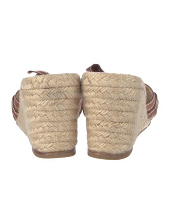 Christian Louboutin Suede Colorblock Pattern Espadrilles