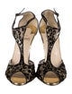 Christian Louboutin Mesh Printed T-Strap Pumps