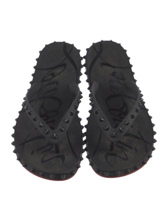 Christian Louboutin Spike Accents Rubber Slides