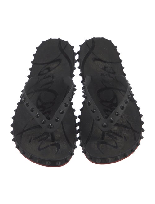 Christian Louboutin Spike Accents Rubber Slides