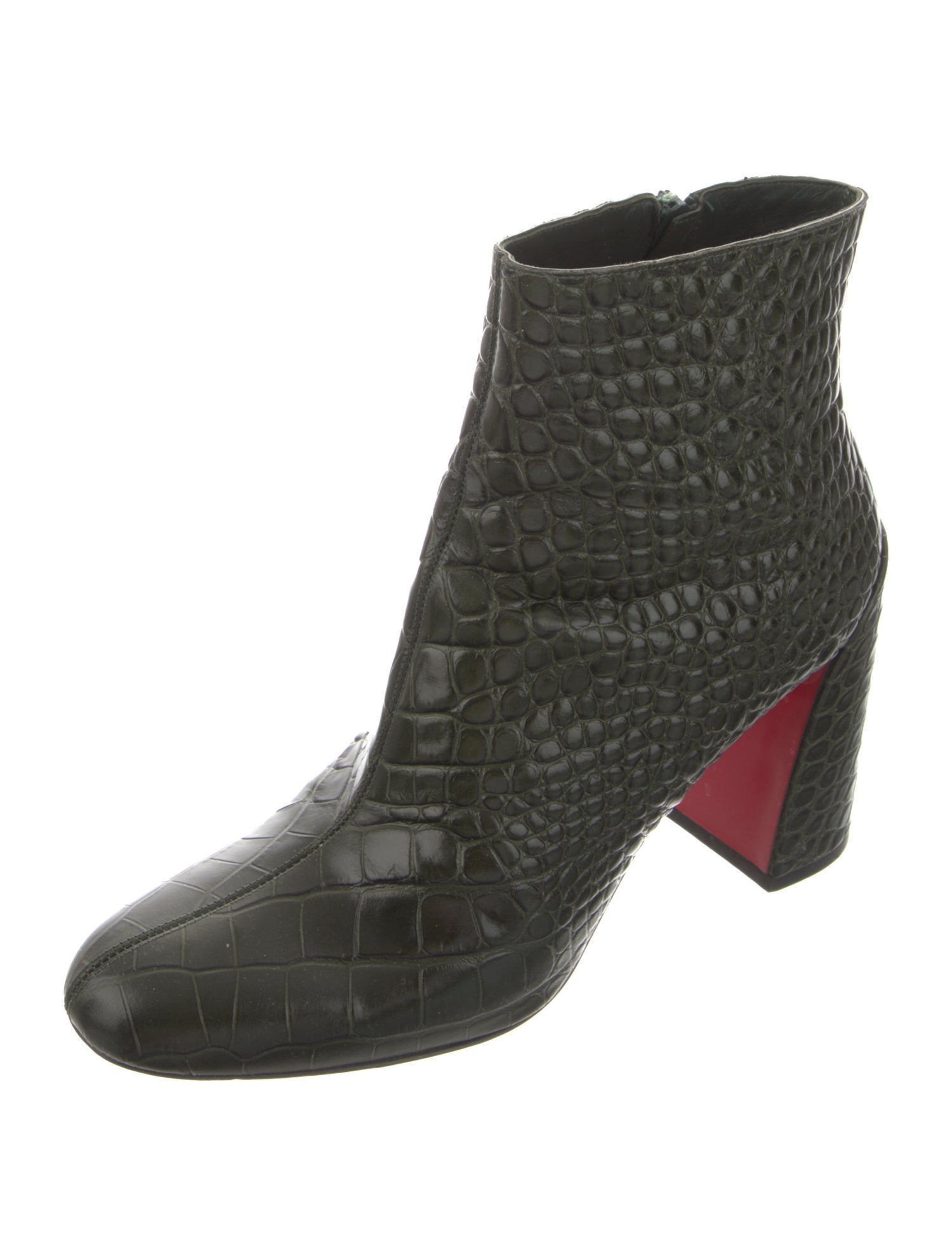Christian Louboutin Embossed Leather Boots