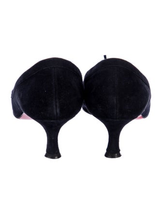 Christian Louboutin Suede Bow Accents Pumps