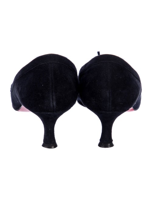 Christian Louboutin Suede Bow Accents Pumps