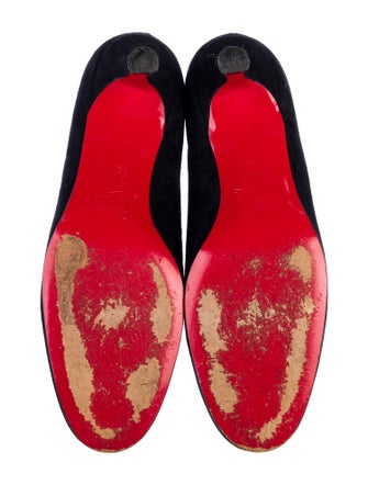 Christian Louboutin Suede Bow Accents Pumps