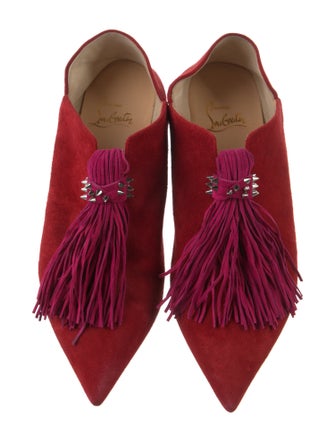 Gucci Spike Accents Suede Flats