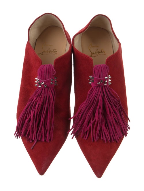 Gucci Spike Accents Suede Flats