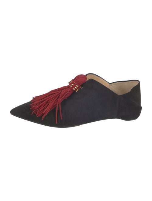 Christian Louboutin Spike Accents Suede Mules