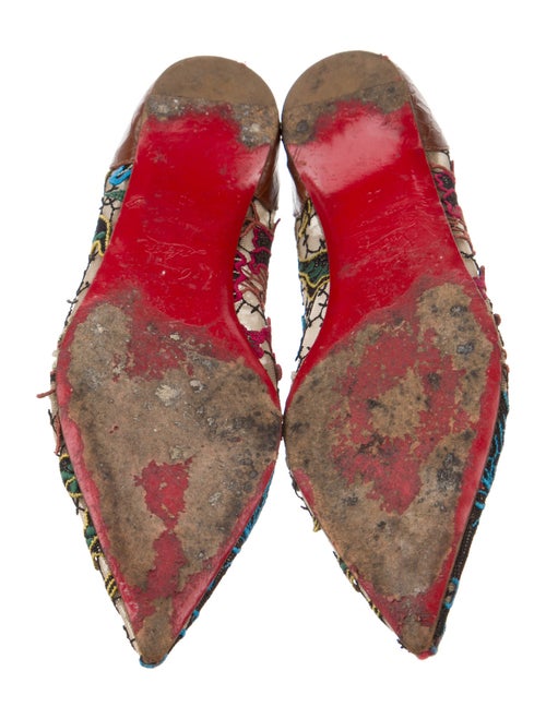 Christian Louboutin Mesh Printed Ballet Flats