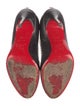 Christian Louboutin Leather Mesh Accents T-Strap Pumps