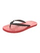 Christian Louboutin Spike Accents Rubber Flip Flops
