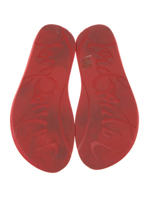 Christian Louboutin Spike Accents Rubber Flip Flops
