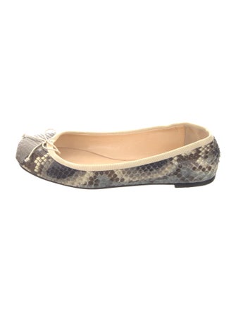 Christian Louboutin Snakeskin Animal Print Ballet Flats