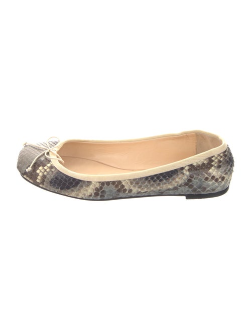 Christian Louboutin Snakeskin Animal Print Ballet Flats