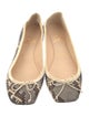 Christian Louboutin Snakeskin Animal Print Ballet Flats