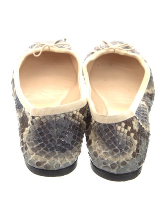Christian Louboutin Snakeskin Animal Print Ballet Flats
