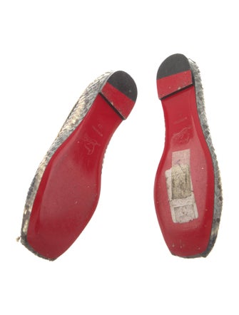 Christian Louboutin Snakeskin Animal Print Ballet Flats