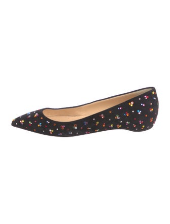Christian Louboutin Suede Printed Flats