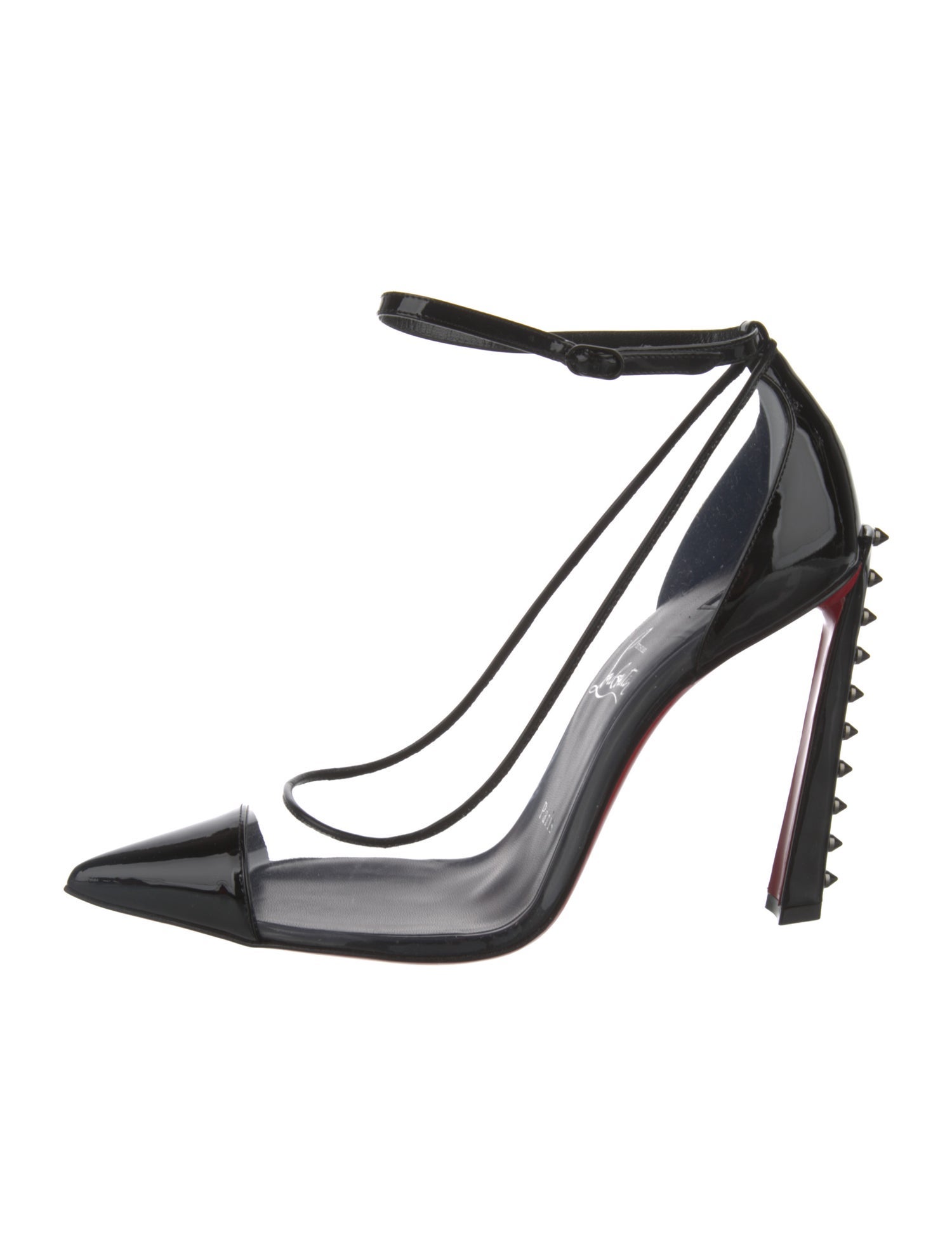 Christian Louboutin Spike Accents Patent Leather Pumps