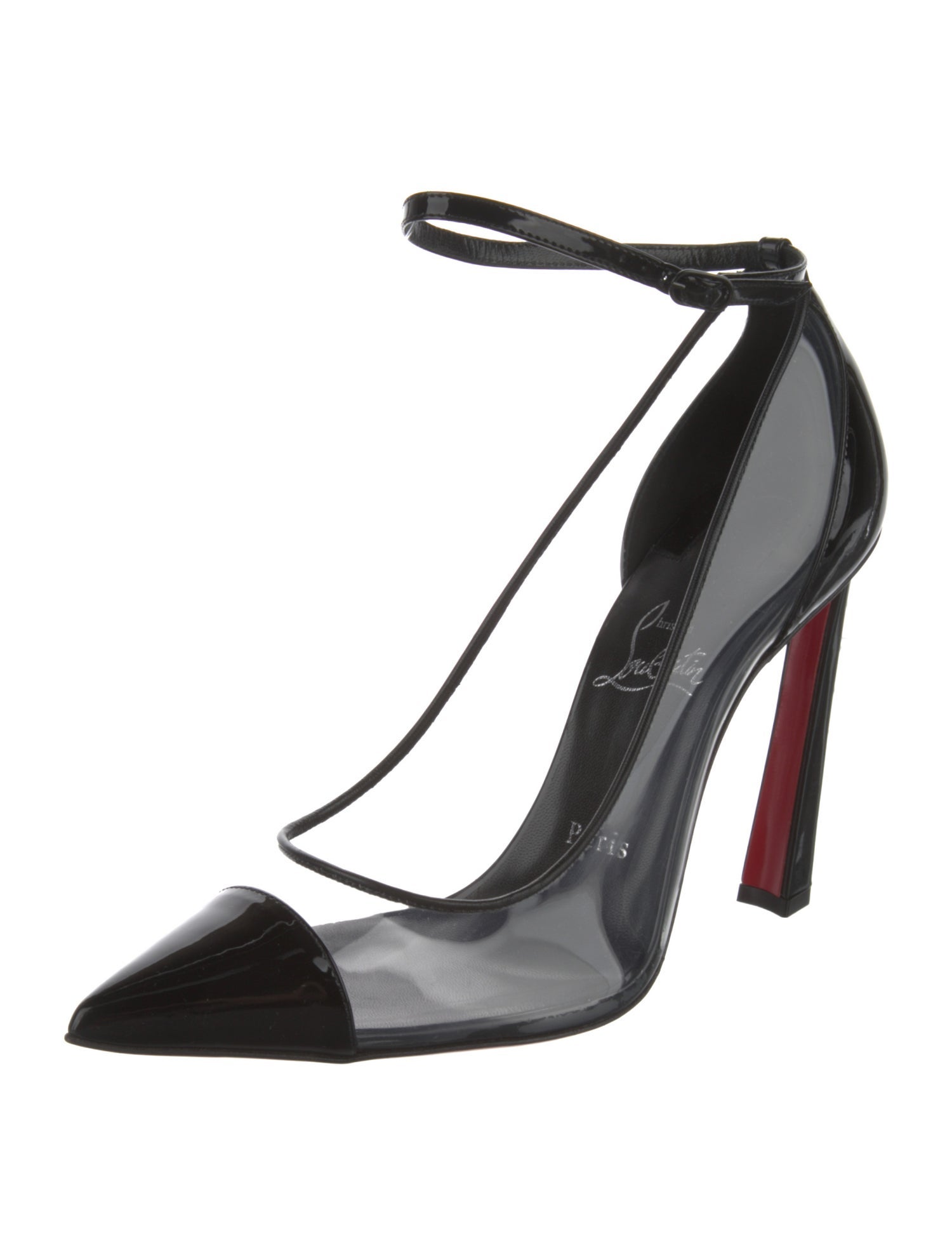 Christian Louboutin Spike Accents Patent Leather Pumps