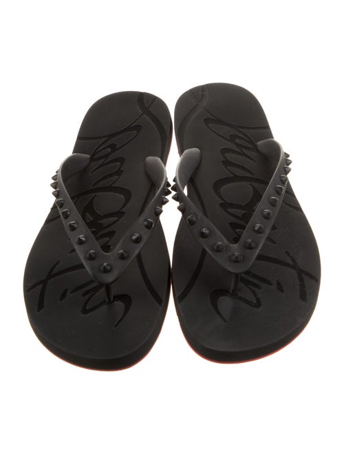 Christian Louboutin Rubber Studded Accents Flip Flops