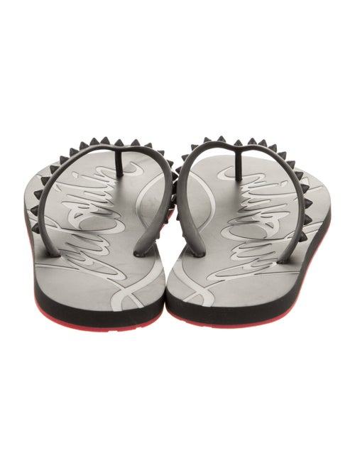 Christian Louboutin Rubber Studded Accents Flip Flops