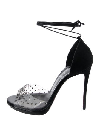 Christian Louboutin PVC Glitter Accents Sandals
